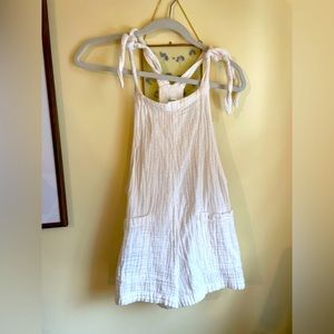 AERIE white linen summer romper
